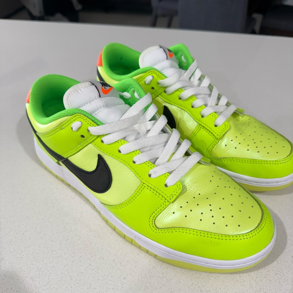 Nike Low Top Sneakers - Neon Green with Black Swoosh